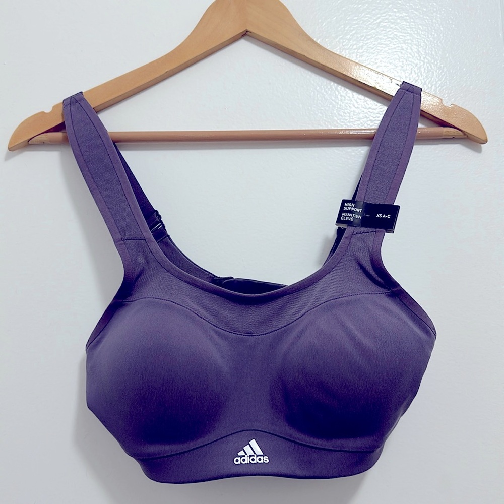 NWT Adidas High Support purple sports bra